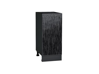 Шкаф нижний с 1-ой дверцей Валерия-М Graphite, Черный металлик дождь, 350 В*Ш*Г 816*350*478, фасад МДФ  Черный металлик дождь, корпус  Graphite ms2510VVT_65479