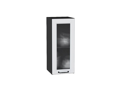Шкаф верхний с 1-ой остекленной дверцей Ницца Graphite, Blanco, 720, 300, Кризет В*Ш*Г 716*300*318, фасад МДФ/Стекло  Blanco, корпус  Graphite ms2510VVT_44177