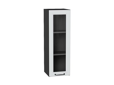 Шкаф верхний с 1-ой остекленной дверцей Ницца Graphite, Blanco, 920, 300, Moru В*Ш*Г 920*300*318, фасад МДФ/Стекло  Blanco, корпус  Graphite ms2510VVT_67388