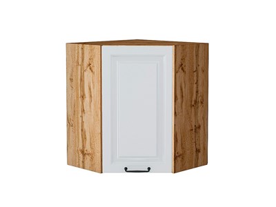 Шкаф верхний угловой Ницца Дуб Вотан, Blanco, 720 В*Ш*Г 716*600*600, фасад МДФ  Blanco, корпус  Дуб Вотан ms2510VVT_64333