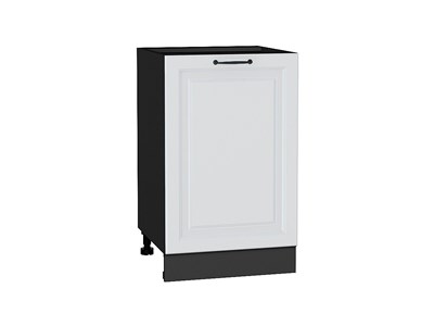 Шкаф нижний с 1-ой дверцей Ницца Graphite, Blanco, 500 В*Ш*Г 816*500*478, фасад МДФ  Blanco, корпус  Graphite ms2510VVT_44541