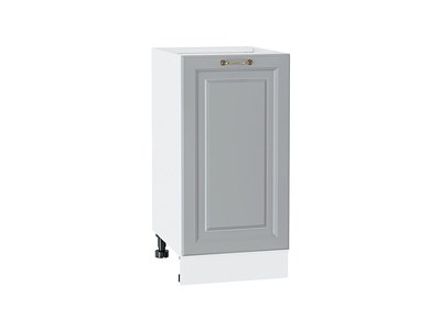 Шкаф нижний с 1-ой дверцей Ницца Белый, Графит, 400 В*Ш*Г 816*400*478, фасад МДФ  Графит, корпус  Белый ms2510VVT_54900