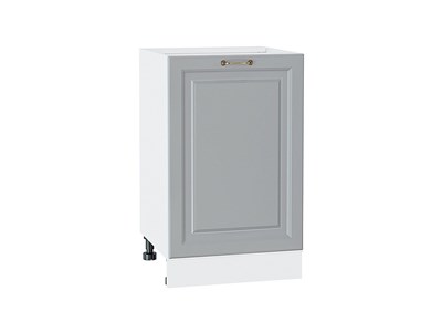 Шкаф нижний с 1-ой дверцей Ницца Белый, Графит, 500 В*Ш*Г 816*500*478, фасад МДФ  Графит, корпус  Белый ms2510VVT_54902