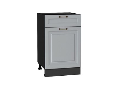 Шкаф нижний с 1-ой дверцей и ящиком Ницца Graphite, Графит, 500 В*Ш*Г 816*500*478, фасад МДФ  Графит, корпус  Graphite ms2510VVT_54868