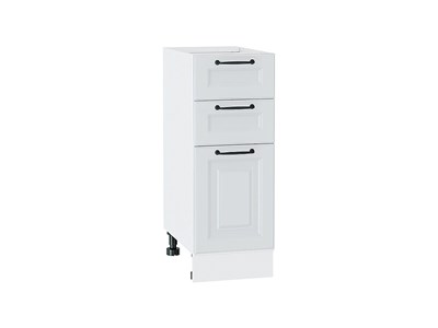 Шкаф нижний с 3-мя ящиками Ницца Белый, Blanco, 300 В*Ш*Г 816*300*478, фасад МДФ  Blanco, корпус  Белый ms2510VVT_33733