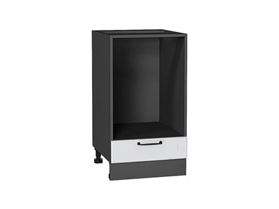 Шкаф нижний под духовку Ницца Graphite, Blanco, 450 В*Ш*Г 816*450*474, фасад МДФ  Blanco, корпус  Graphite ms2510VVT_67185