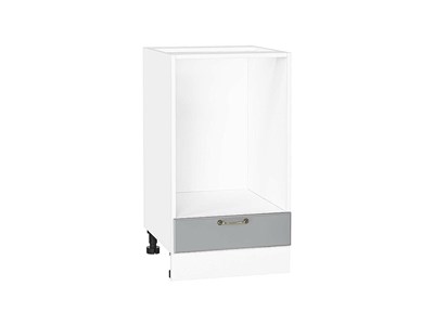 Шкаф нижний под духовку Ницца Белый, Графит, 450 В*Ш*Г 816*450*474, фасад МДФ  Графит, корпус  Белый ms2510VVT_67199