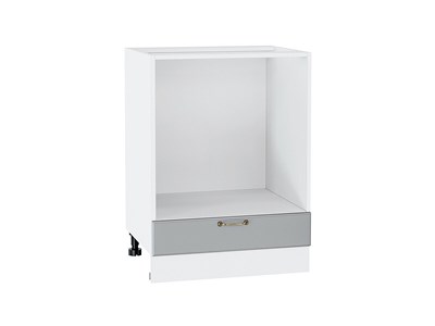 Шкаф нижний под духовку Ницца Белый, Графит, 600 В*Ш*Г 816*600*474, фасад МДФ  Графит, корпус  Белый ms2510VVT_54843