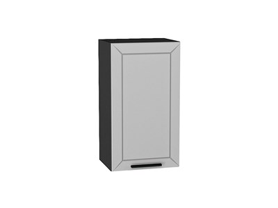Шкаф верхний с 1-ой дверцей Глетчер Graphite, Гейнсборо Силк, 720, 400 В*Ш*Г 716*400*318, фасад МДФ  Гейнсборо Силк, корпус  Graphite ms2510VVT_43505