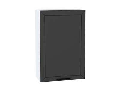 Шкаф верхний с 1-ой дверцей Глетчер Белый, Маренго Силк, 920, 600 В*Ш*Г 920*600*318, фасад МДФ  Маренго Силк, корпус  Белый ms2510VVT_43530