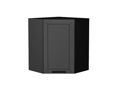 Шкаф верхний угловой Глетчер Graphite, Маренго Силк, 720 В*Ш*Г 716*600*600, фасад МДФ  Маренго Силк, корпус  Graphite ms2510VVT_43576