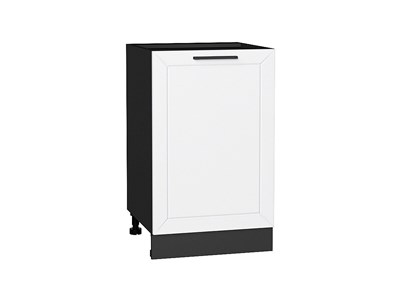 Шкаф нижний с 1-ой дверцей Глетчер Graphite, Айленд Силк, 500 В*Ш*Г 816*500*478, фасад МДФ  Айленд Силк, корпус  Graphite ms2510VVT_55973