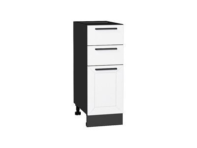 Шкаф нижний с 3-мя ящиками Глетчер Graphite, Айленд Силк, 300 В*Ш*Г 816*300*478, фасад МДФ  Айленд Силк, корпус  Graphite ms2510VVT_55996