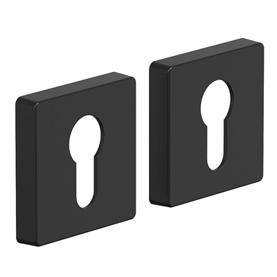 Накладка цилиндровая на квадратной розетке System R011Y AL6 МатЧерный sp2510BR_046-0329