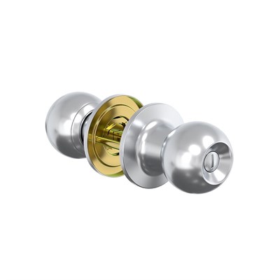 Ручка на круглой розетке Bravo K-100/01 SC МатХром (ключ/фикс., 3 ключа) sp2510BR_046-0492