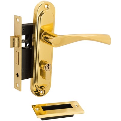 Замок цилиндровый 0823/60-C G Золото (фикс., с ручкой, 5 ключей) sp2510BR_044-0026