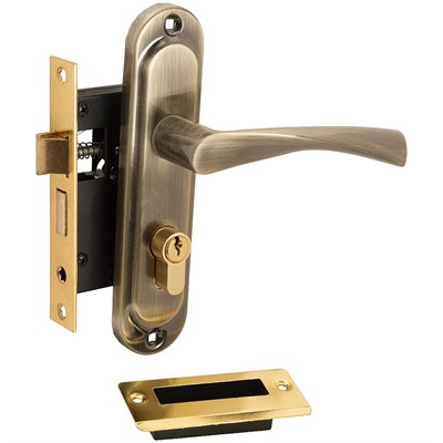 Замок цилиндровый 0823/60-C AB Бронза (фикс., с ручкой, 5 ключей) sp2510BR_044-0025