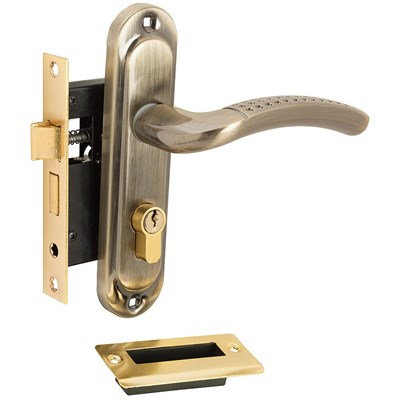 Замок цилиндровый 0827/60-C AB Бронза (фикс., с ручкой, 5 ключей) sp2510BR_044-0022