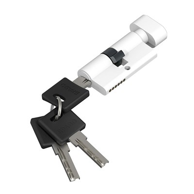 Цилиндр ключ/фиксатор Bravo AРF-60-30/30 W Белый (алюм., 3 ключа) sp2510BR_054-0055