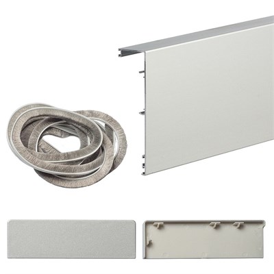 Маскировочная планка для системы Herkules Glass Серебристый 2100 sp2510BR_012-0103