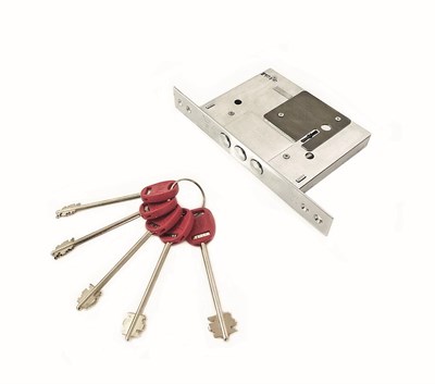 Замок сувальдный Kale 257 L (ЗВ8, 4 класс, 5 ключей 60 мм) sp2510BR_151-0330