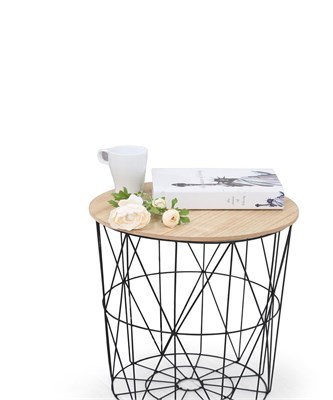 Стол журнальный Halmar MARIFFA (натуральный/черный) ms2601SIGHAL_V-CH-MARIFFA-LAW-CZARNY/NATURALNY