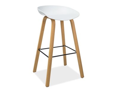 Барный стул Signal STING (белый/дуб) ms2601SIGHAL_STINGBUB
