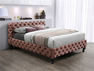 Кровать Signal HERRERA VELVET BLUVEL 52 (античный розовый/венге) 160/200 ms2601SIGHAL_HERRERAV160RW
