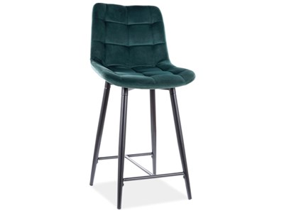 Барный стул Signal CHIC H-2 VELVET (зеленый/черный) ms2601SIGHAL_CHICH2VCZ