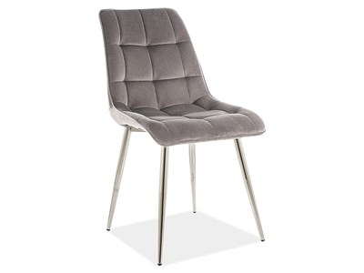 Стул кухонный Signal CHIC VELVET (серый/хром) ms2601SIGHAL_CHICVCHSZ
