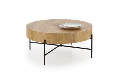 Стол журнальный Halmar BROOKLYN (дуб натуральный/черный) ms2601SIGHAL_V-CH-BROOKLYN-LAW