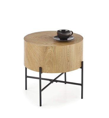 Стол журнальный Halmar BROOKLYN-S (дуб натуральный/черный) ms2601SIGHAL_V-CH-BROOKLYN-S-LAW