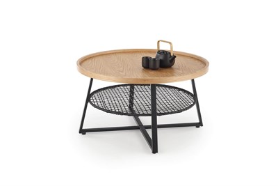 Стол журнальный Halmar FLORENCE (дуб натуральный/черный) ms2601SIGHAL_V-CH-FLORENCE-LAW