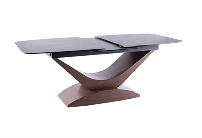 Стол обеденный Signal DOLCE CERAMIC раздвижной (эффект серого мрамора/орех) ms2601SIGHAL_DOLCESZOR180