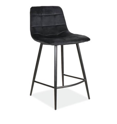 Полубарный стул Signal MILA H-2 VELVET (черный/черный мат) ms2601SIGHAL_MILAH2VCC