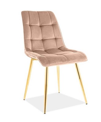 Стул кухонный Signal CHIC Velvet Bluvel 28 (бежевый/золотой) ms2601SIGHAL_CHICVZLBE