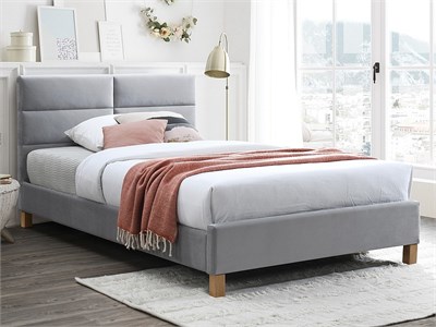 Кровать Signal SIERRA VELVET BLUVEL03 (светло-серый/дуб) 120/200 ms2601SIGHAL_SIERRAV120JSZD