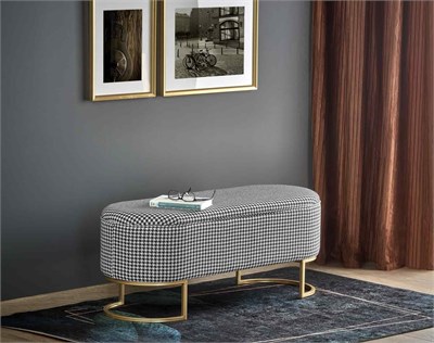 Скамья Halmar HARMONY (черный/белый/золотой) ms2601SIGHAL_V-CH-HARMONY-LAWKA