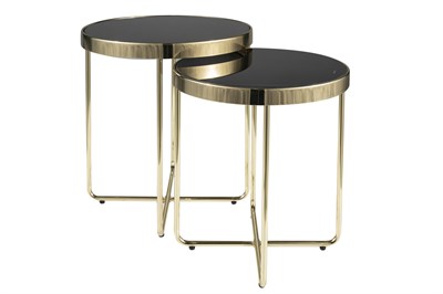 Комплект Signal SAGA (2 стола журнальных) черный/золотой ms2601SIGHAL_SAGACZL
