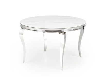 Стол обеденный Halmar REGINALD 120 (белый мрамор/серебряный) ms2601SIGHAL_V-CH-REGINALD-ST