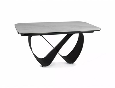 Стол обеденный Signal INFINITY Ceramic 160 раскладной (Nature Cloud белый/черный) ms2601SIGHAL_INFINITYBC160