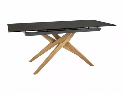 Стол обеденный Signal LORETO Ceramic 180 раскладной (Ossido Bruno коричневый/дуб) ms2601SIGHAL_LORETOBROD180