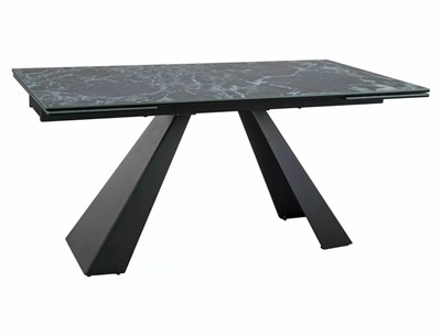 Стол обеденный Signal SALVADORE Ceramic 160 раскладной (Verde Alpi морской/черный мат) ms2601SIGHAL_SALVADORETVC160