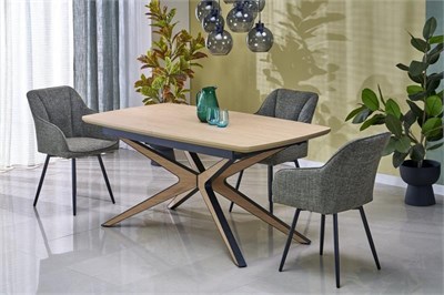 Стол обеденный Halmar JAMES 160 (натуральный/черный/натуральный) ms2601SIGHAL_V-CH-JAMES-ST