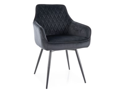 Стул кухонный Signal MARLO Velvet Bluvel 19 поворотный (черный/черный) ms2601SIGHAL_MARLOVCC