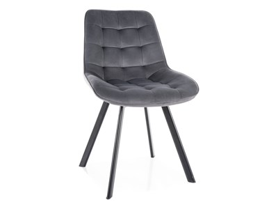 Стул кухонный Signal MONTI Velvet Bluvel 14 поворотный (серый/черный) ms2601SIGHAL_MONTIVCSZ