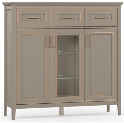 Тумба с подсветкой Классик/Classic KOM1W2D3S  Глиняный серый, Глиняный серый msk26brw_01872664931