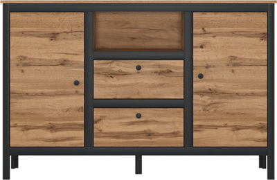 Тумба Лофт/Loft KOM2D2S/150  Дуб вотан/ Черный, Дуб вотан msk26brw_0116145617
