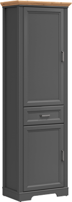 Шкаф Жасмин/Jasmin REG2D1S  Графит/ Дуб артизан , Графит msk26brw_221248744