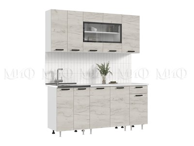 Кухня Рио NEW   Дуб Крафт белый Столешница Кастилло темный  1800 pn26mf_58830027